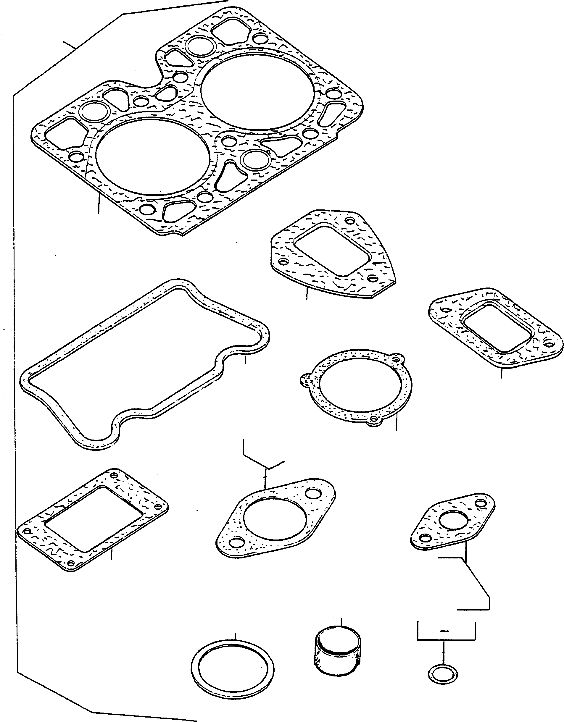 Схема запчастей Komatsu 44C - КОМПЛЕКТ ПРОКЛАДОК, ГОЛОВКА ЦИЛИНДРОВ ДВИГАТЕЛЬ, АКСЕССУАРЫ И ЭЛЕКТРИЧ. СИСТЕМА