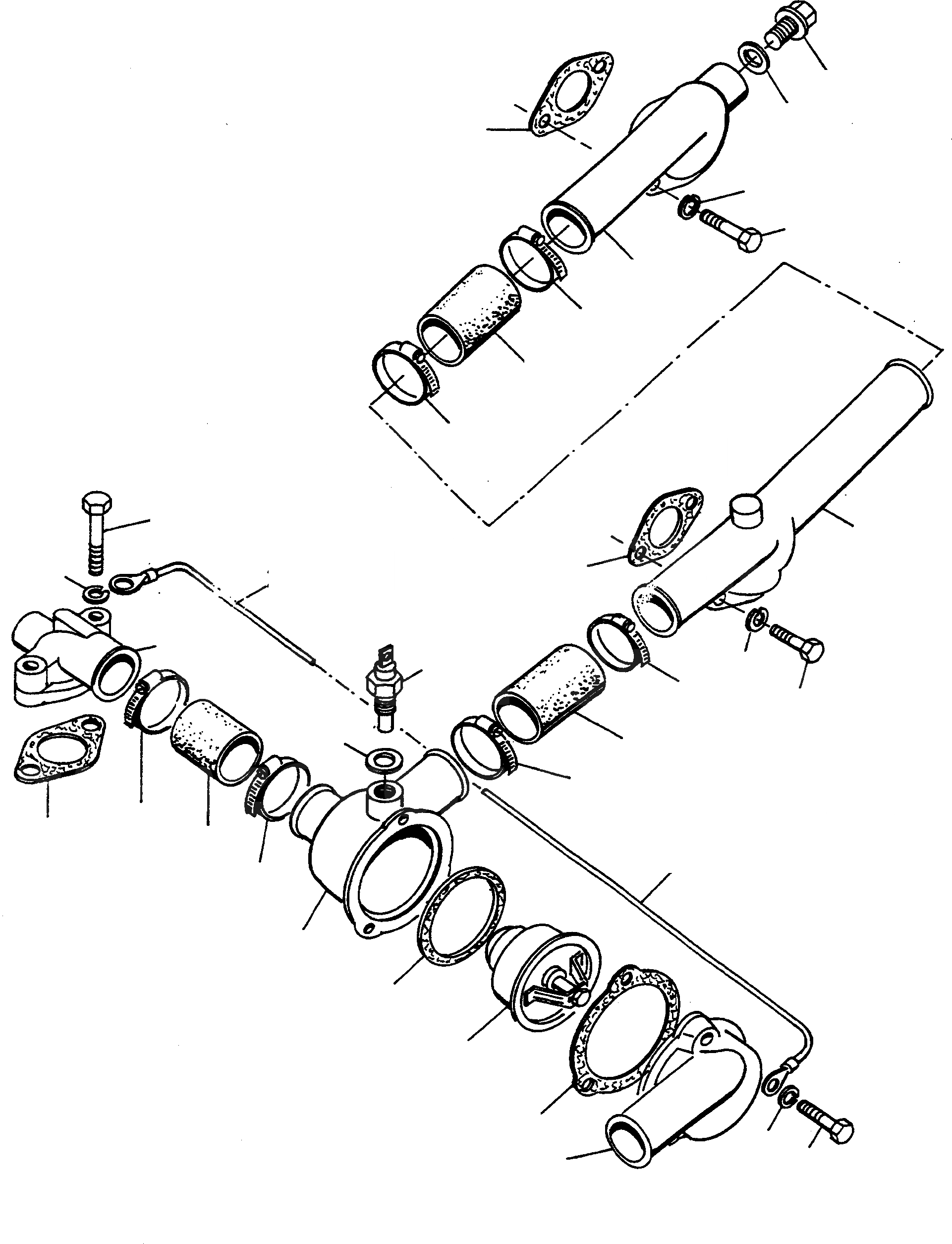 Схема запчастей Komatsu 44C - СИСТЕМА ОХЛАЖДЕНИЯ ДВИГАТЕЛЬ, АКСЕССУАРЫ И ЭЛЕКТРИЧ. СИСТЕМА