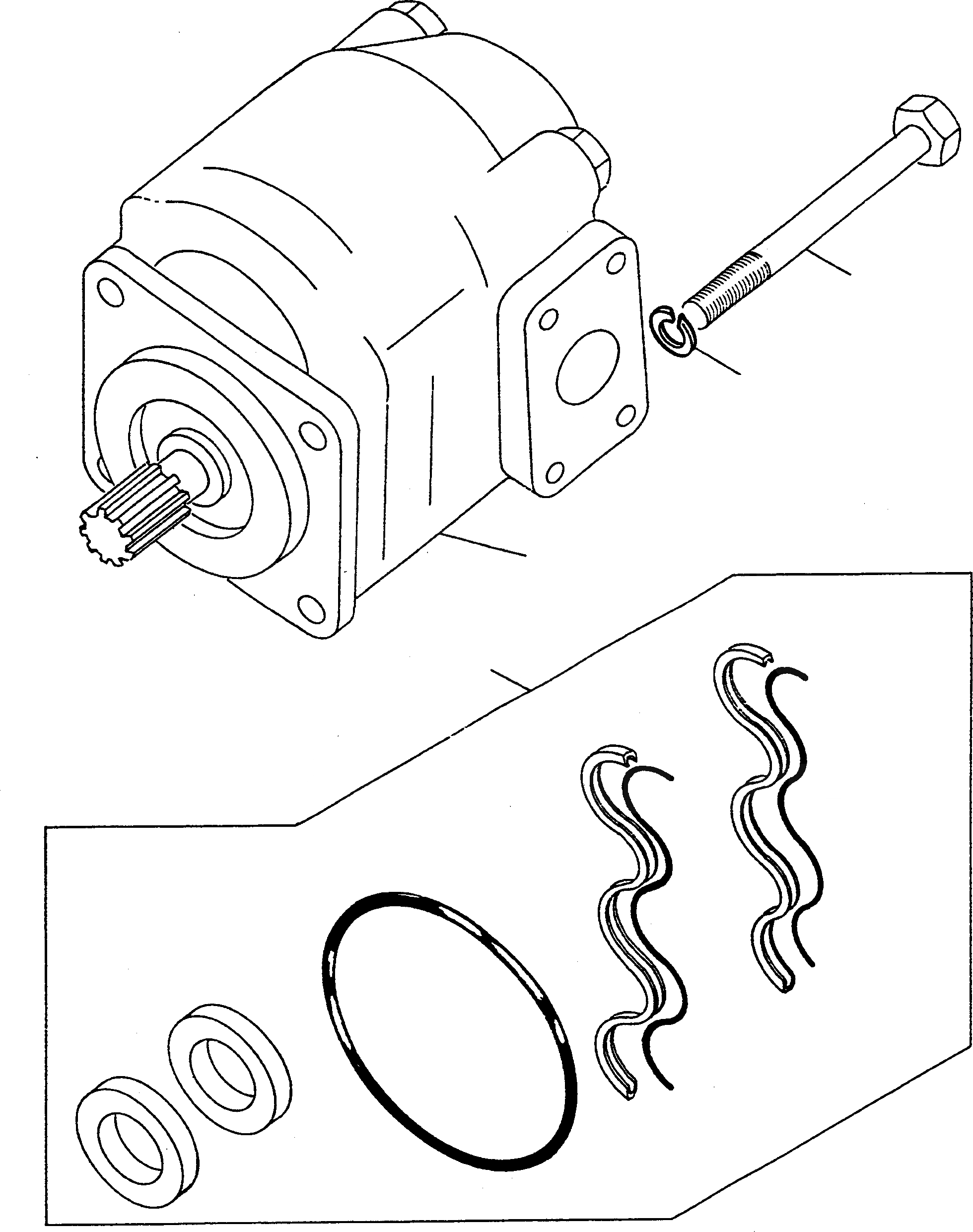 Схема запчастей Komatsu 44C - ГИДР. НАСОС. ГИДРАВЛИКА