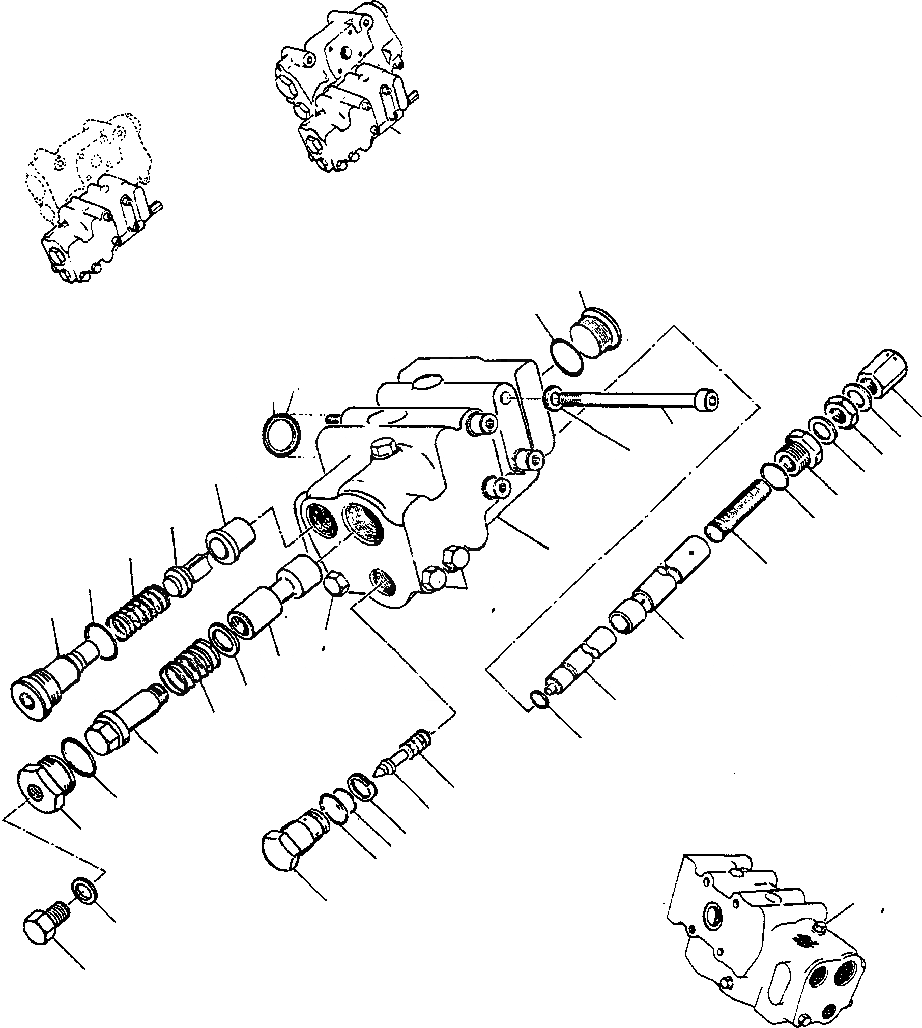 Схема запчастей Komatsu 44C - ДВОЙН. УПРАВЛЯЮЩ. КЛАПАН, EXECUTION I ГИДРАВЛИКА