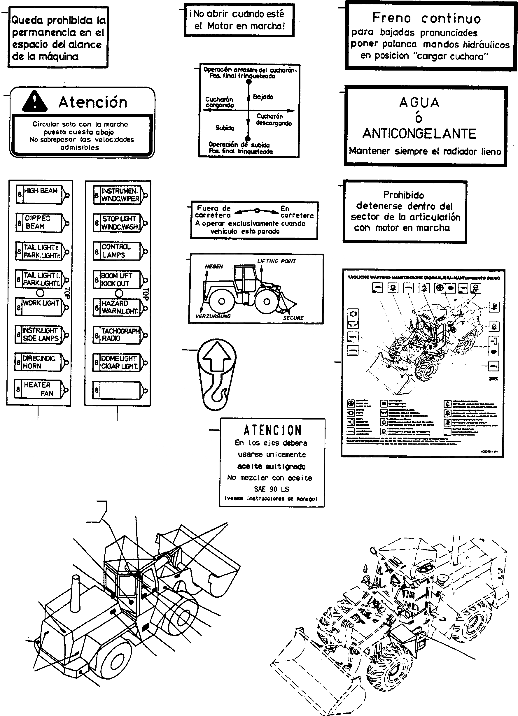 Схема запчастей Komatsu 44C - ТАБЛИЧКИS, ИСПАНИЯ ШАССИ И SUPERSTRUCTURE