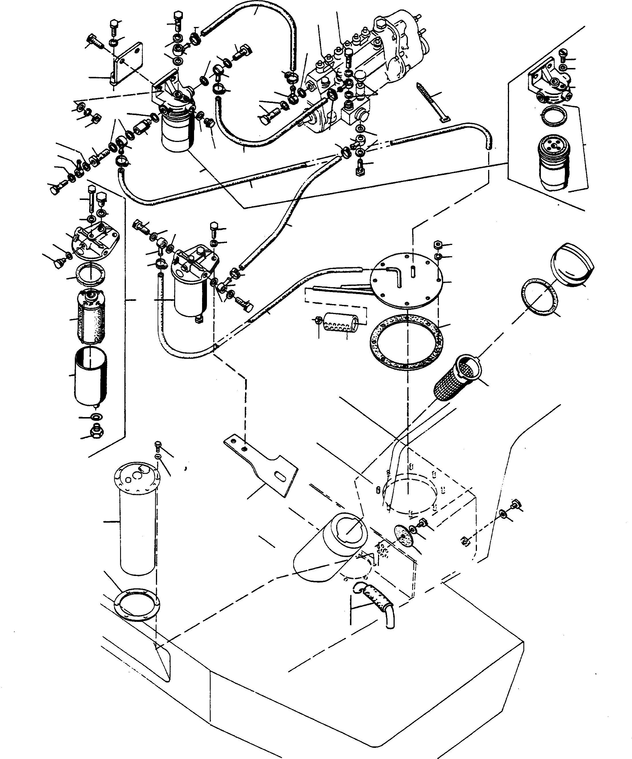 Схема запчастей Komatsu 44C - ТОПЛИВН. СИСТЕМА, ФИЛЬТР. UP - ДВИГАТЕЛЬ NO. 9  ДВИГАТЕЛЬ, АКСЕССУАРЫ И ЭЛЕКТРИЧ. СИСТЕМА