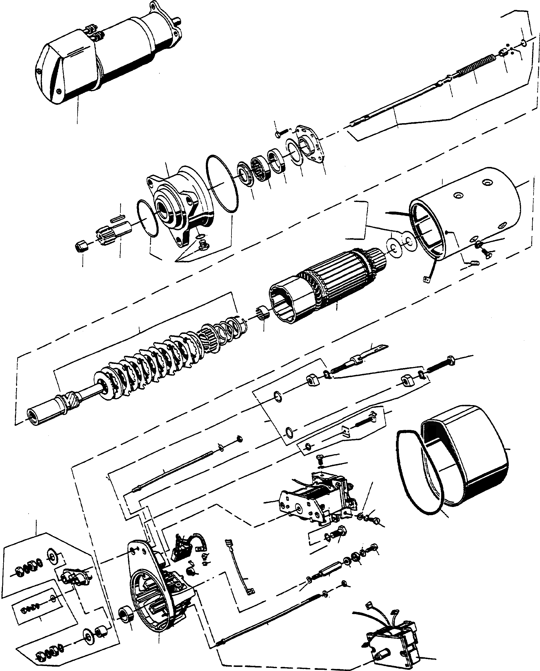 Схема запчастей Komatsu 44C - STARTERМОТОР ДВИГАТЕЛЬ, АКСЕССУАРЫ И ЭЛЕКТРИЧ. СИСТЕМА