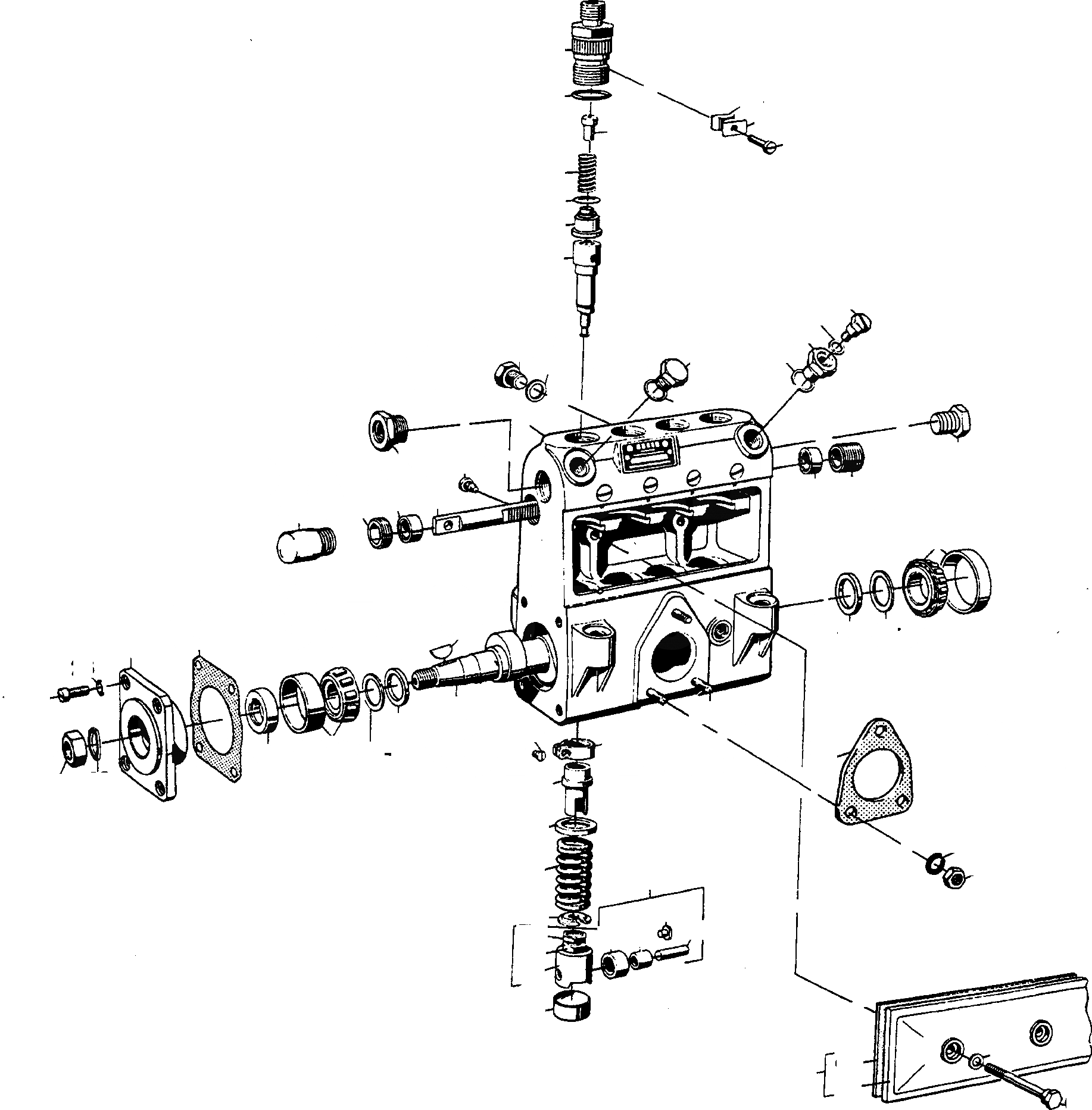 Схема запчастей Komatsu 44C - ТОПЛ. НАСОС, КУЗОВ НАСОС ДВИГАТЕЛЬ, АКСЕССУАРЫ И ЭЛЕКТРИЧ. СИСТЕМА
