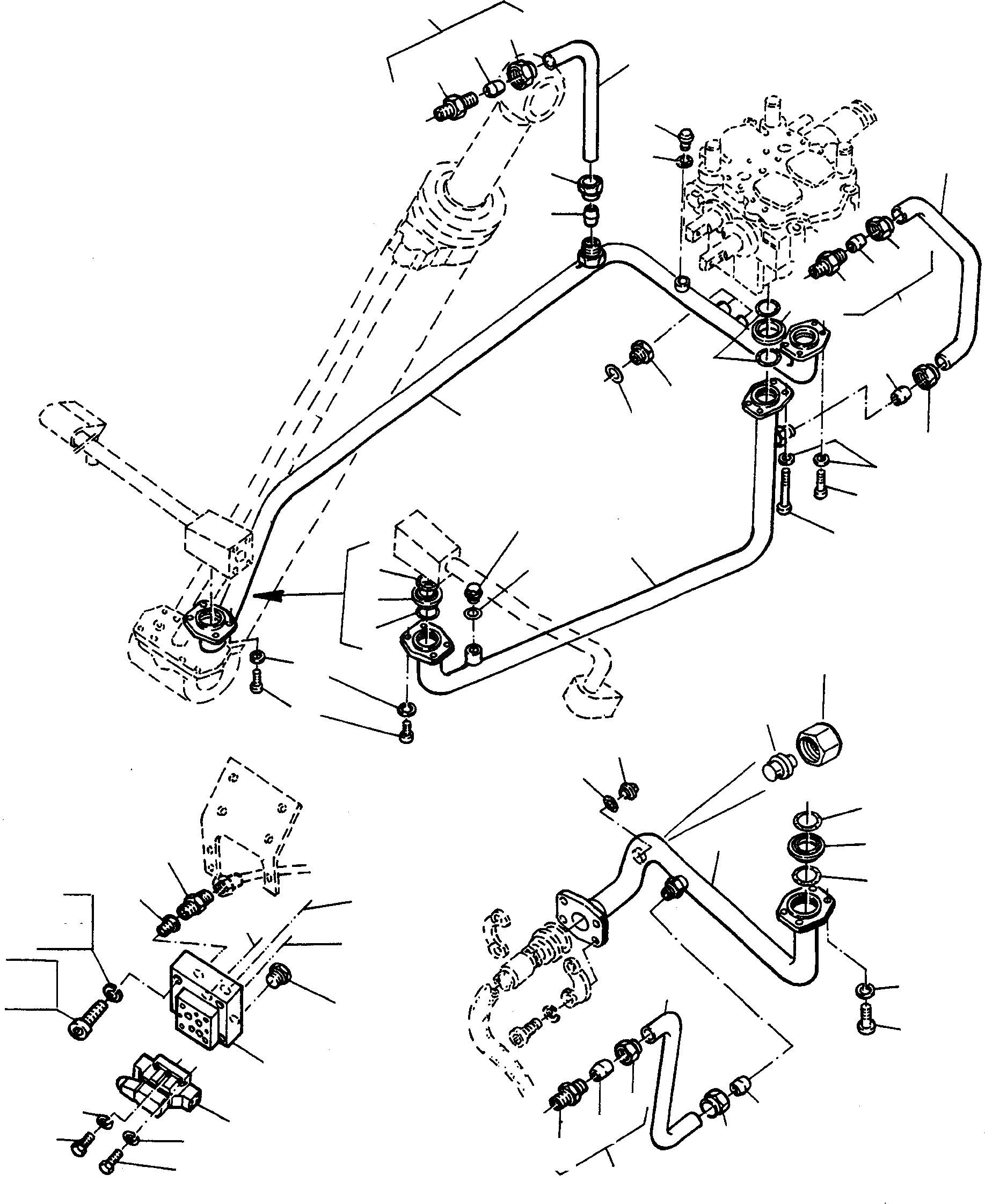 Схема запчастей Komatsu 44C - A.L.S. ГИДРАВЛИКА ОБОРУД-Е