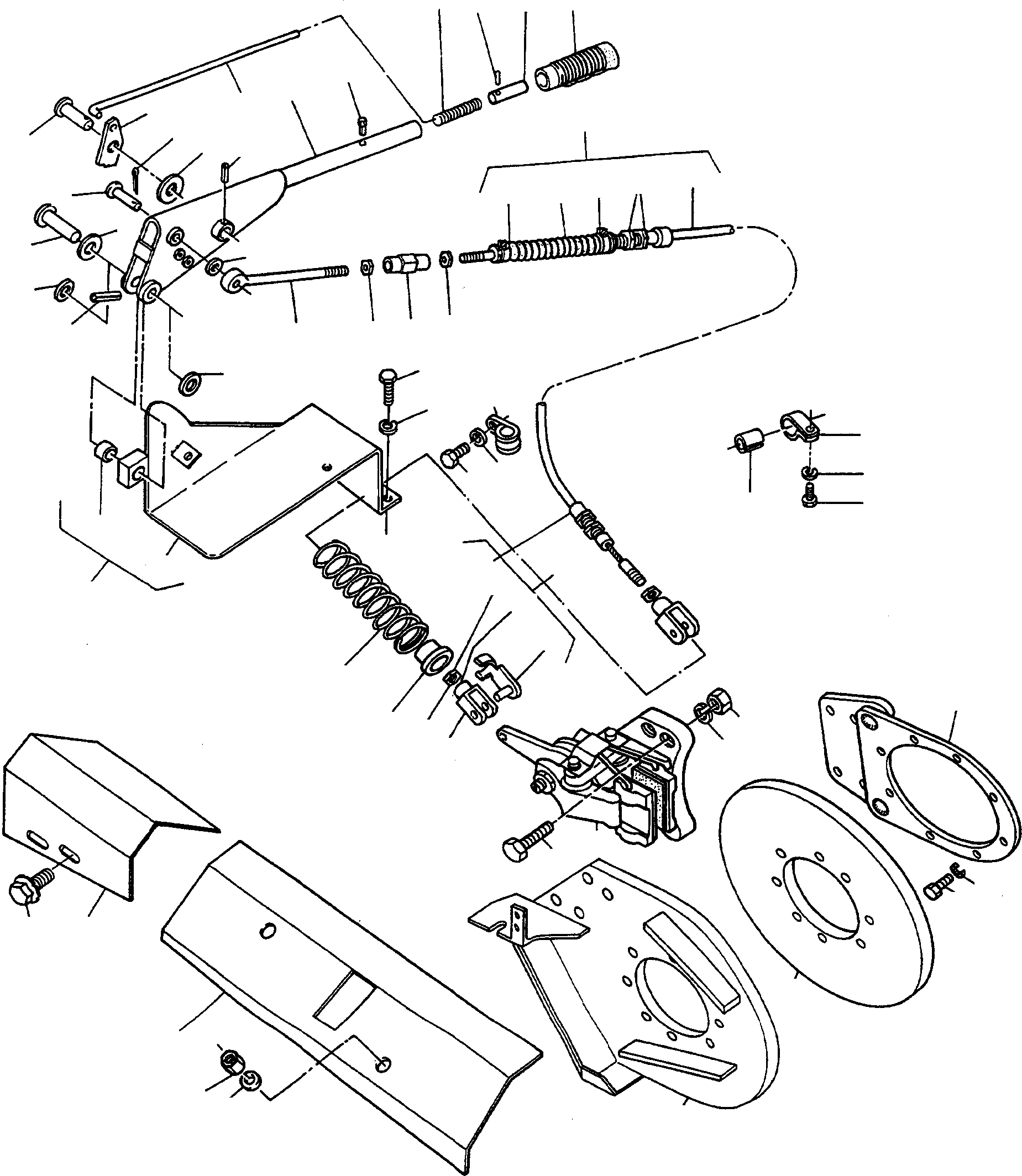 Схема запчастей Komatsu 44C - HAND ТОРМОЗ. И OPERATING ASSEMBLY СИСТЕМАУПРАВЛЕНИЯ ПОВОРОТОМ, ПЕРЕДНИЙ МОСТ, ТОРМОЗ. СИСТЕМА
