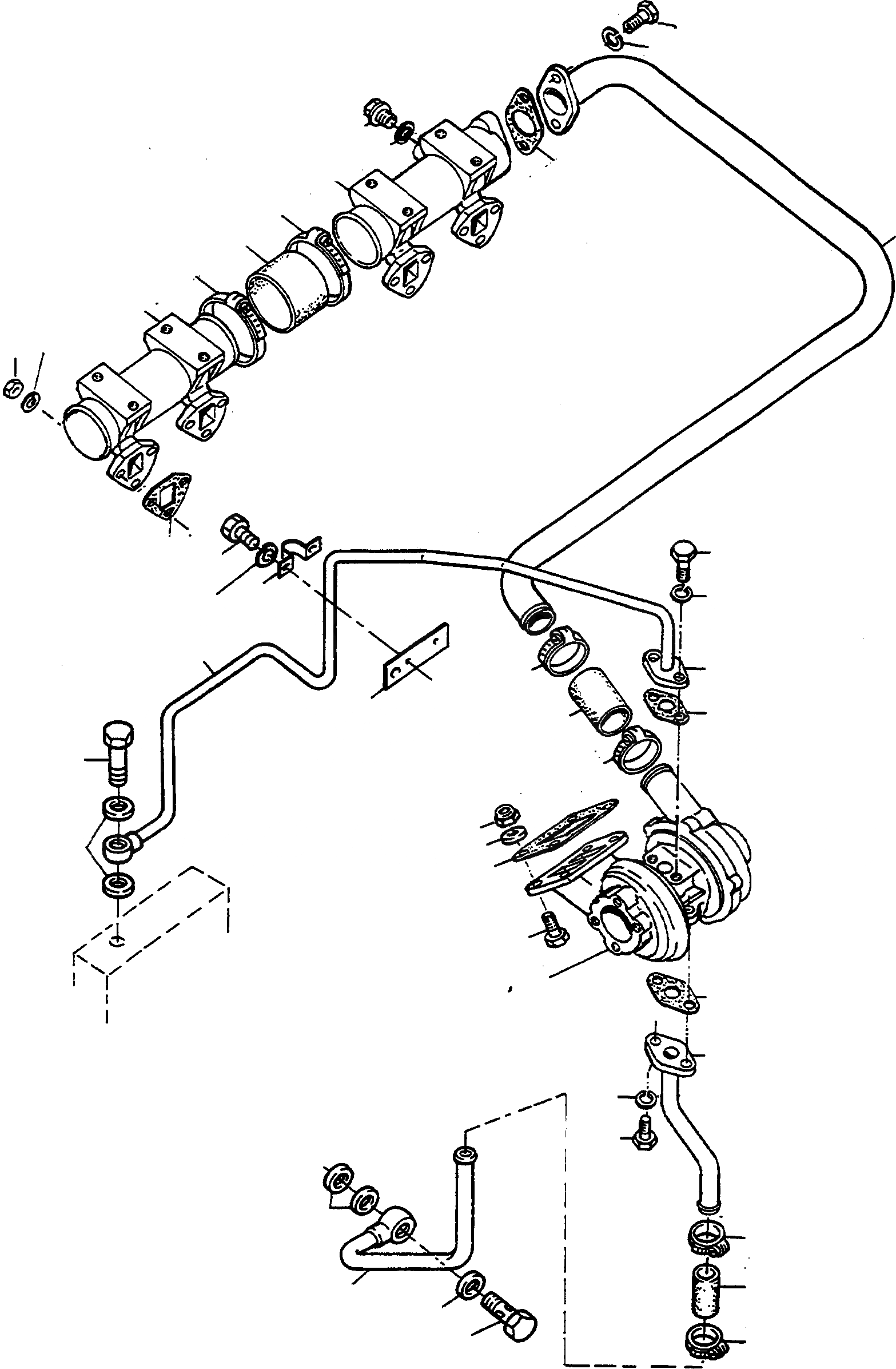 Схема запчастей Komatsu 44C - INTAKE КОЛЛЕКТОР, ТУРБОНАГНЕТАТЕЛЬ ДВИГАТЕЛЬ, АКСЕССУАРЫ И ЭЛЕКТРИЧ. СИСТЕМА