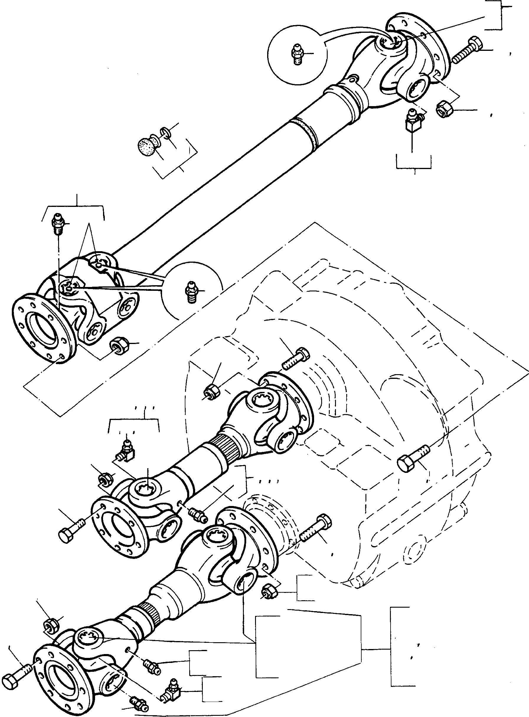 Схема запчастей Komatsu 44C - КРЕСТОВИНАS ТРАНСМИССИЯ И ЗАДН. МОСТ