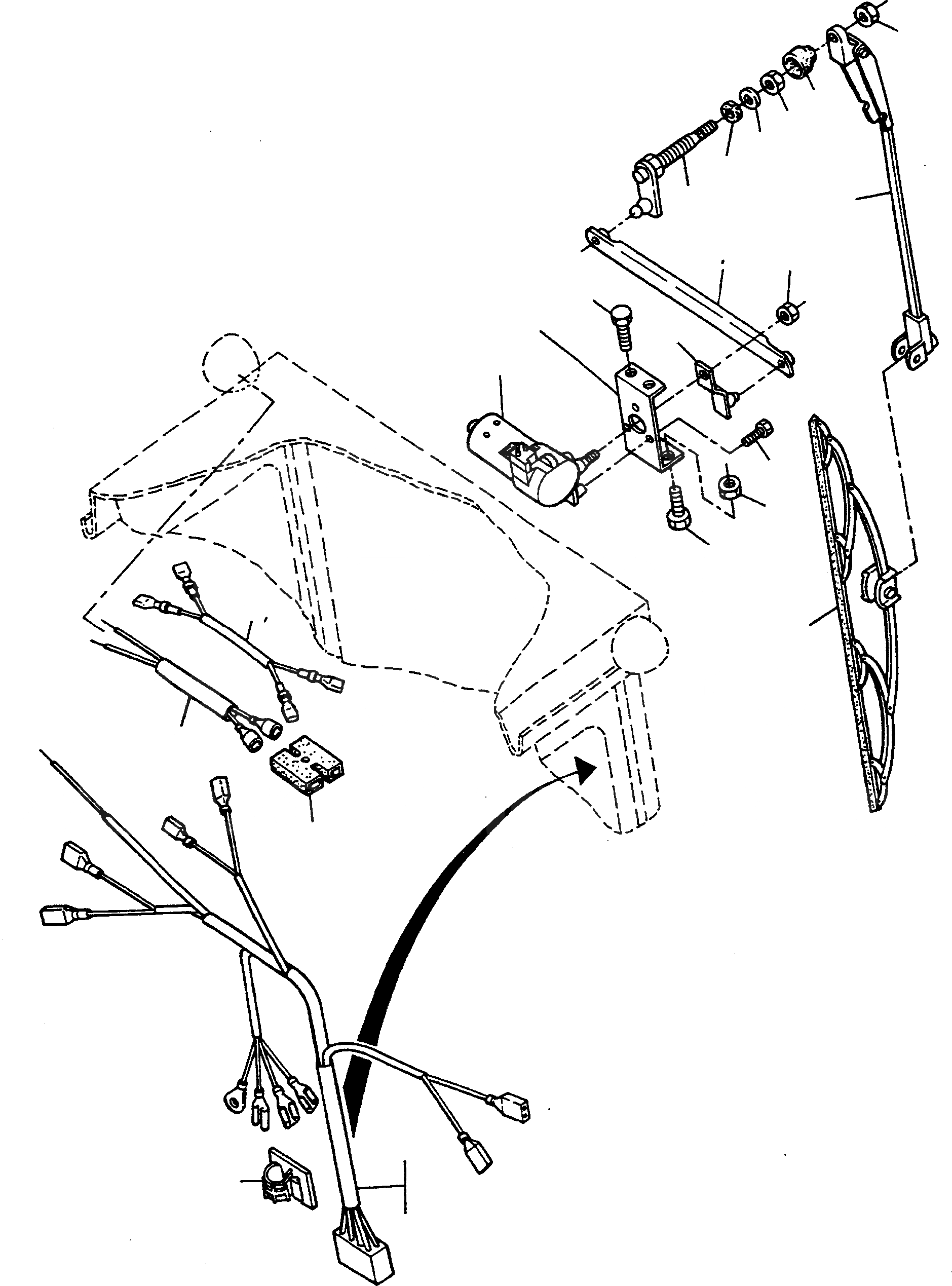 Схема запчастей Komatsu 44C - WINDЗАЩИТН.-ДВОРНИКИ-СИСТЕМА ДВИГАТЕЛЬ, АКСЕССУАРЫ И ЭЛЕКТРИЧ. СИСТЕМА