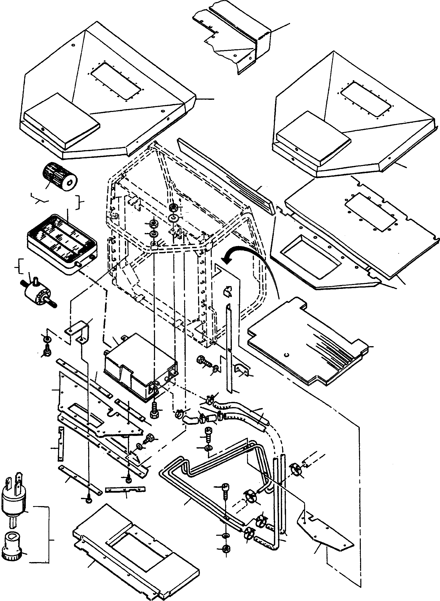 Схема запчастей Komatsu 44C - ДОПОЛН. ОБОГРЕВ. ШАССИ И SUPERSTRUCTURE