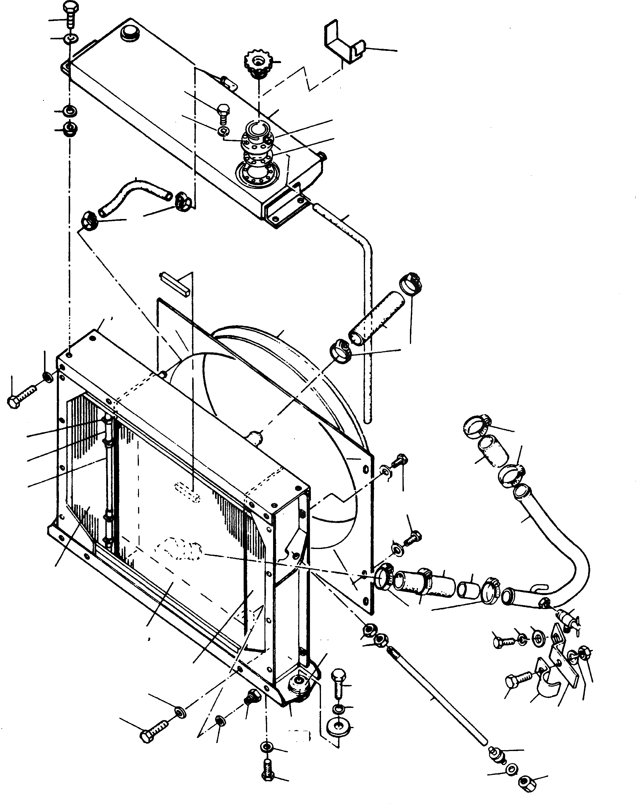 Схема запчастей Komatsu 44C - РАДИАТОР ДВИГАТЕЛЬ, АКСЕССУАРЫ И ЭЛЕКТРИЧ. СИСТЕМА
