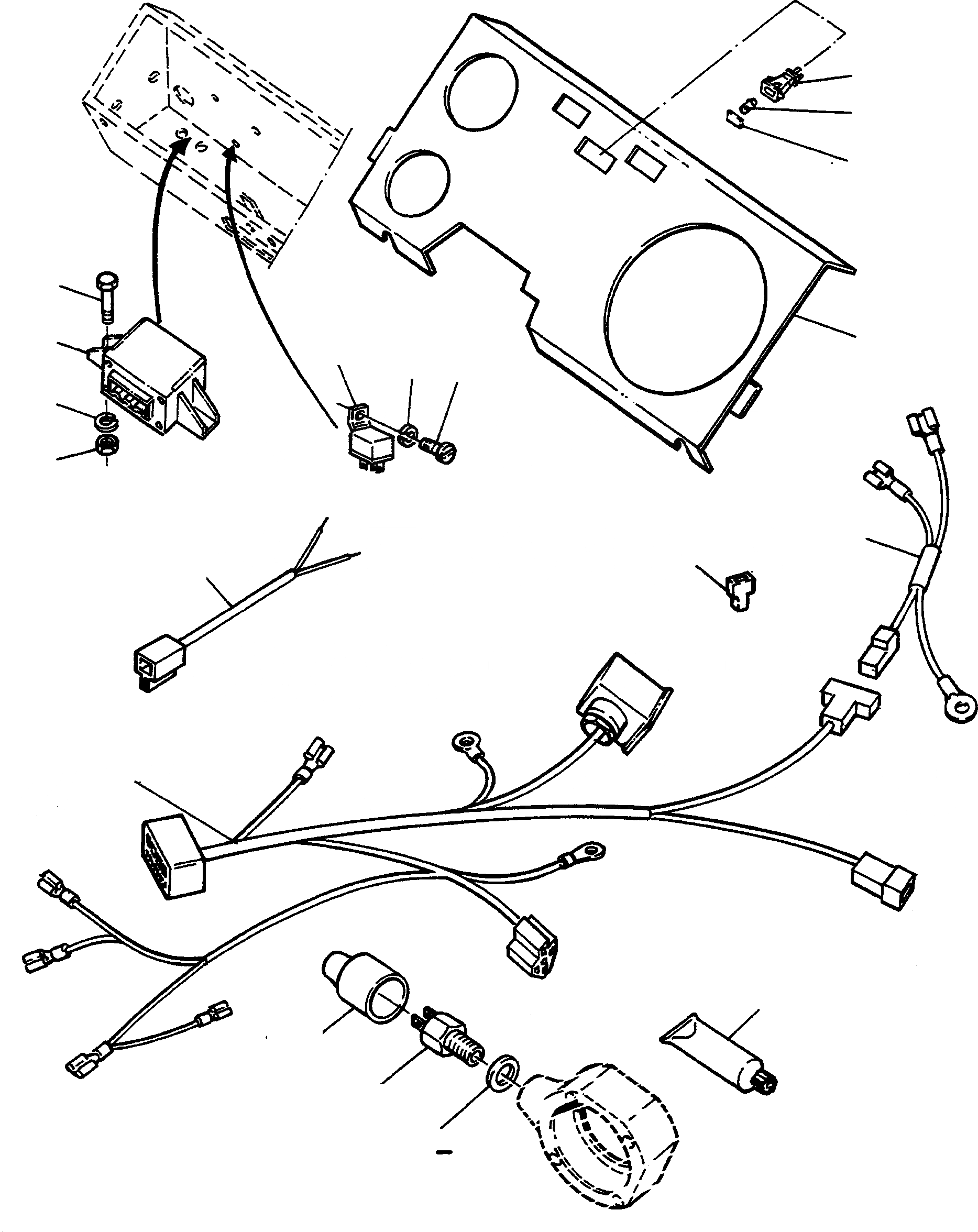Схема запчастей Komatsu 44C - A.L.S. ЭЛЕКТР. ОБОРУД-Е ОБОРУД-Е