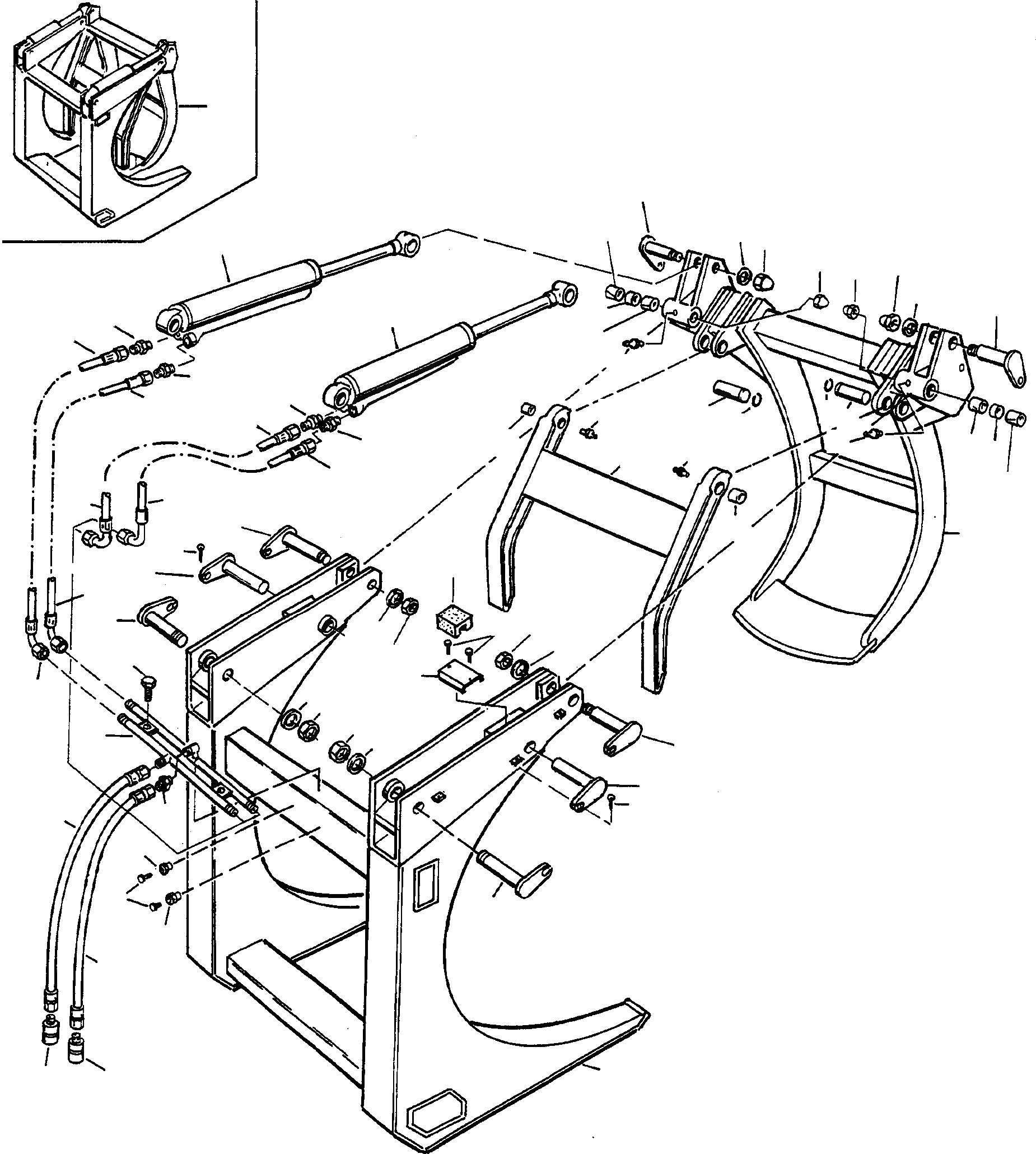 Схема запчастей Komatsu 44C - УДЛИНН.WOOD ЗАХВАТ ОБОРУД-Е