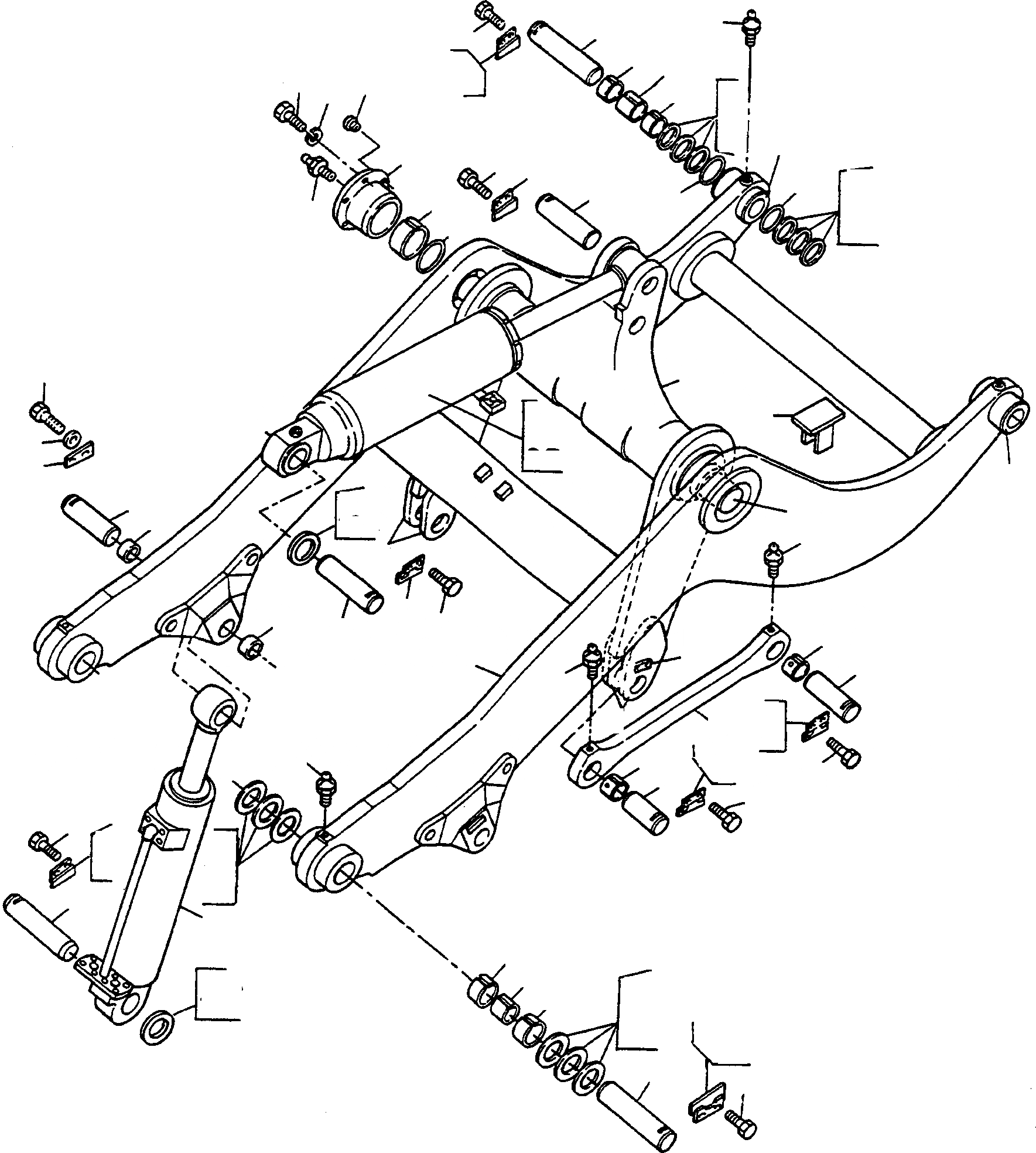 Схема запчастей Komatsu 44C - СТРЕЛА ГИДРАВЛИКА
