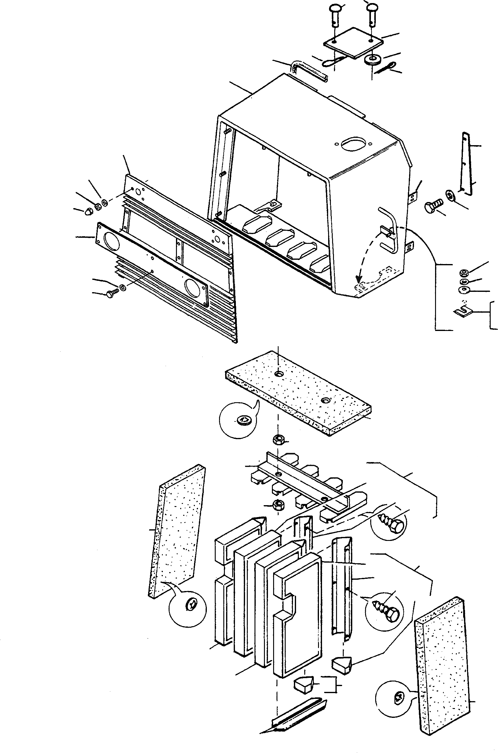 Схема запчастей Komatsu 44C - ЗАЩИТА РАДИАТОРА EXECUTION III, SOUND ЗАЩИТАING EC-СТАНДАРТН. ШАССИ И SUPERSTRUCTURE