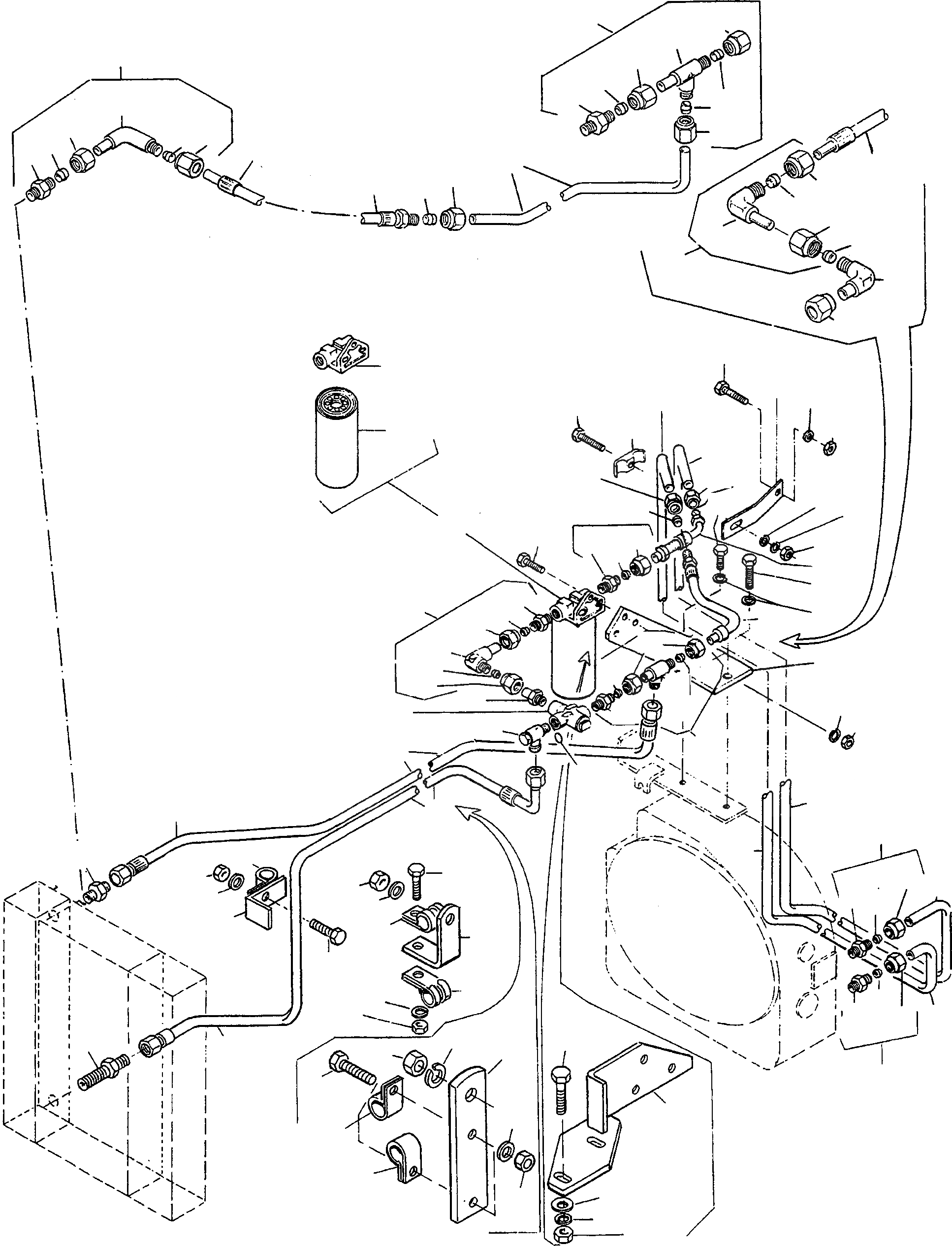 Схема запчастей Komatsu 44C - CONVERTER МАСЛ. ОХЛАЖД-Е ДВИГАТЕЛЬ, АКСЕССУАРЫ И ЭЛЕКТРИЧ. СИСТЕМА