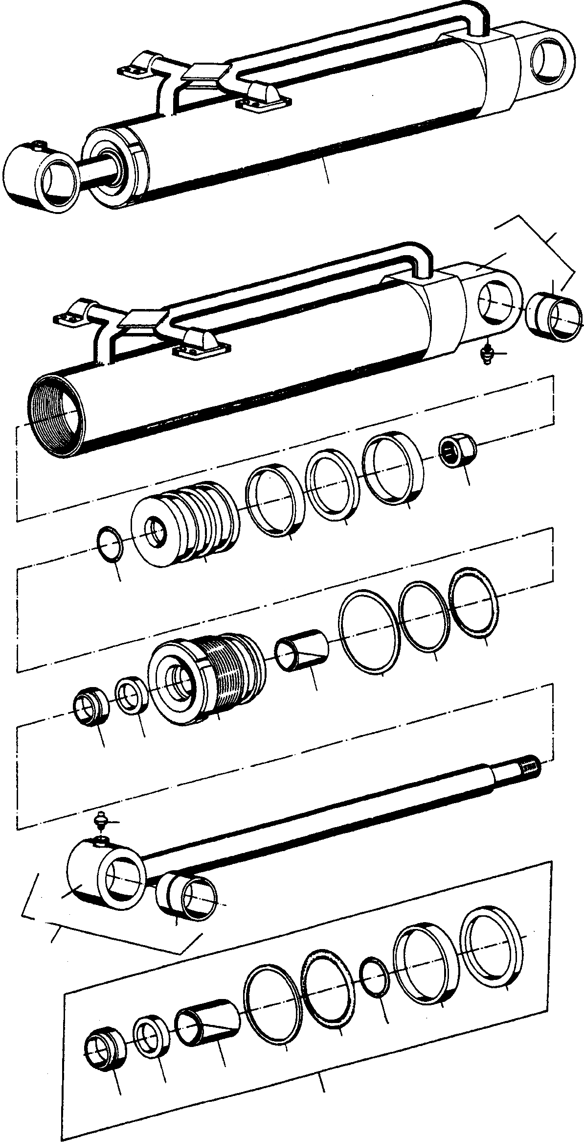 Схема запчастей Komatsu 44C - ЦИЛИНДР КОВША DI TURBO, EXECUTION I СТРЕЛА