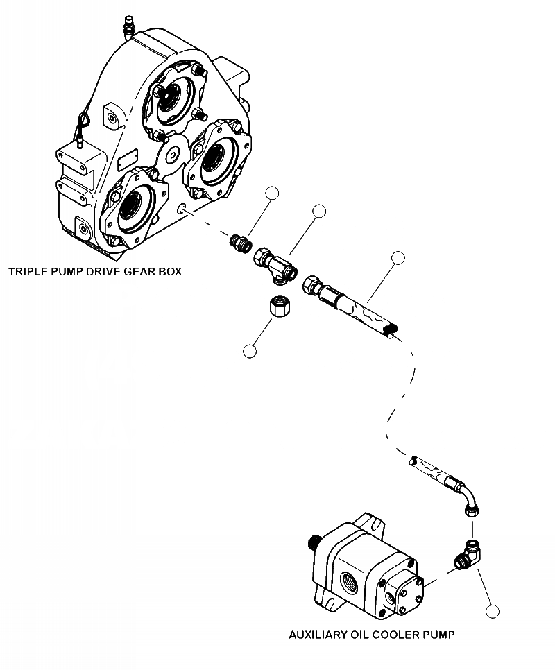 Схема запчастей Komatsu 450FXL-1 - H-A ТРОЙН. НАСОС ПРИВОД КОРПУС - ВСПОМОГ. ЛИНИЯ НАСОСАS ГИДРАВЛИКА