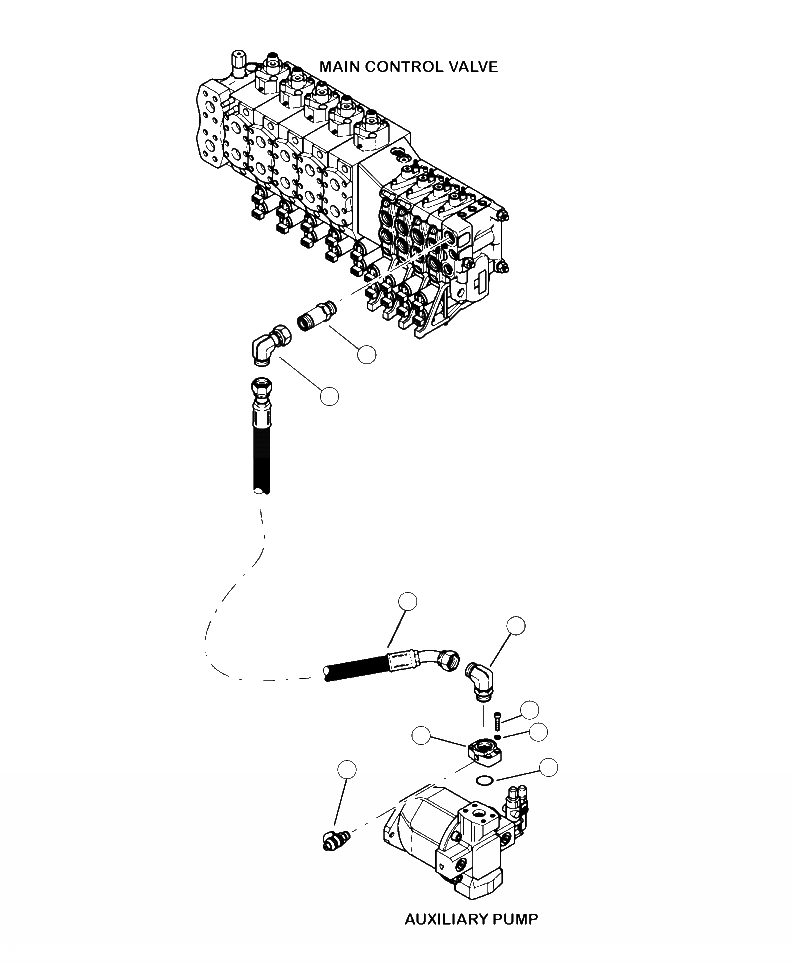 Схема запчастей Komatsu 450FXL-1 - H-A ВСПОМОГ. НАСОС PRESSURE ЛИНИЯ ДВОЙН. ПОТОК ГИДРАВЛИКА