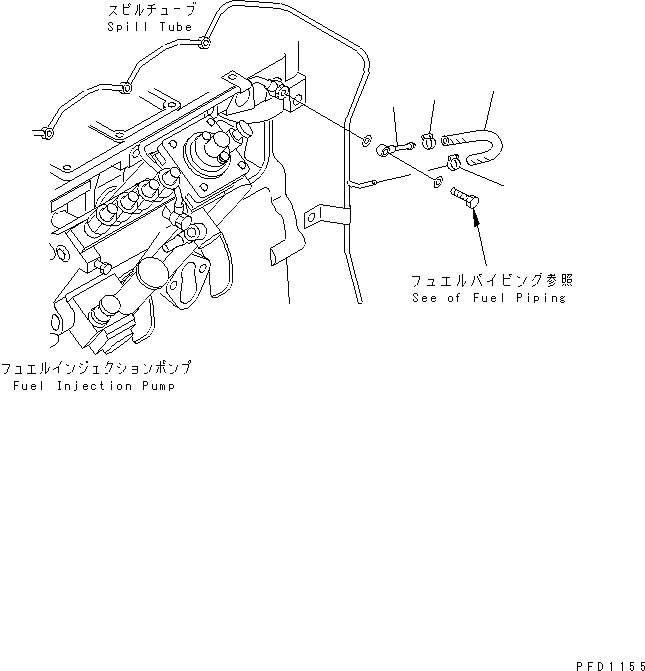 Схема запчастей Komatsu 4D102E-1B-1 - ВОЗВРАТ ТОПЛИВА(№8-778) ДВИГАТЕЛЬ