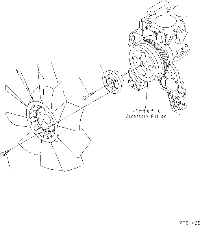 Схема запчастей Komatsu 4D102E-1B-1 - ВЕНТИЛЯТОР ОХЛАЖДЕНИЯ(№8-78) ДВИГАТЕЛЬ