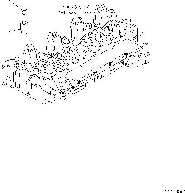 Схема запчастей Komatsu 4D102E-1A - ОБОГРЕВАТЕЛЬ. АДАПТЕР(№97-) ДВИГАТЕЛЬ