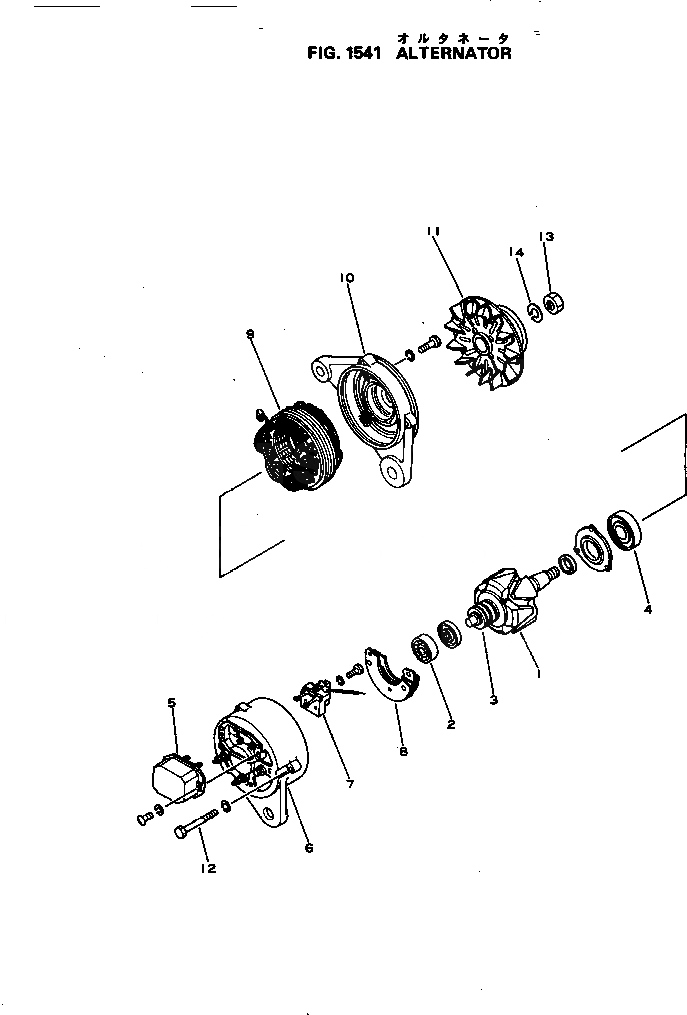 Схема запчастей Komatsu 4D105-3H - ГЕНЕРАТОР ОХЛАЖД-Е И ЭЛЕКТРИКАS