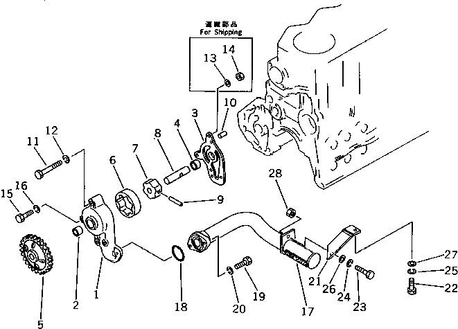 Схема запчастей Komatsu 4D105-5H - СМАЗЫВ. НАСОС И ВСАСЫВ. PIPE(№8-9999) СИСТЕМА СМАЗКИ МАСЛ. СИСТЕМА