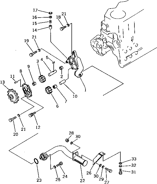 Схема запчастей Komatsu 4D105-5H - СМАЗЫВ. НАСОС И ВСАСЫВ. PIPE(№-) СИСТЕМА СМАЗКИ МАСЛ. СИСТЕМА