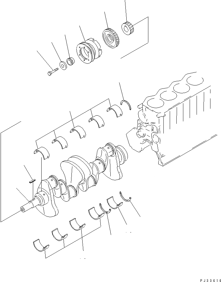 Схема запчастей Komatsu 4D105-5T - КОЛЕНВАЛ БЛОК ЦИЛИНДРОВ