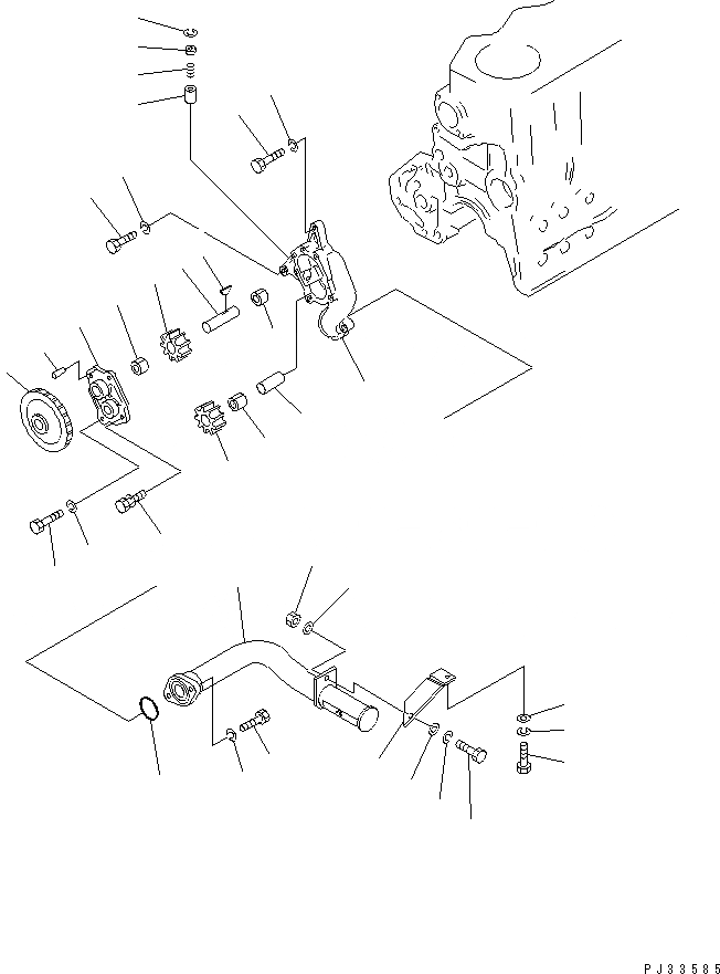 Схема запчастей Komatsu 4D105-5T - СМАЗЫВ. НАСОС И ВСАСЫВ. PIPE(№-) СИСТЕМА СМАЗКИ МАСЛ. СИСТЕМА