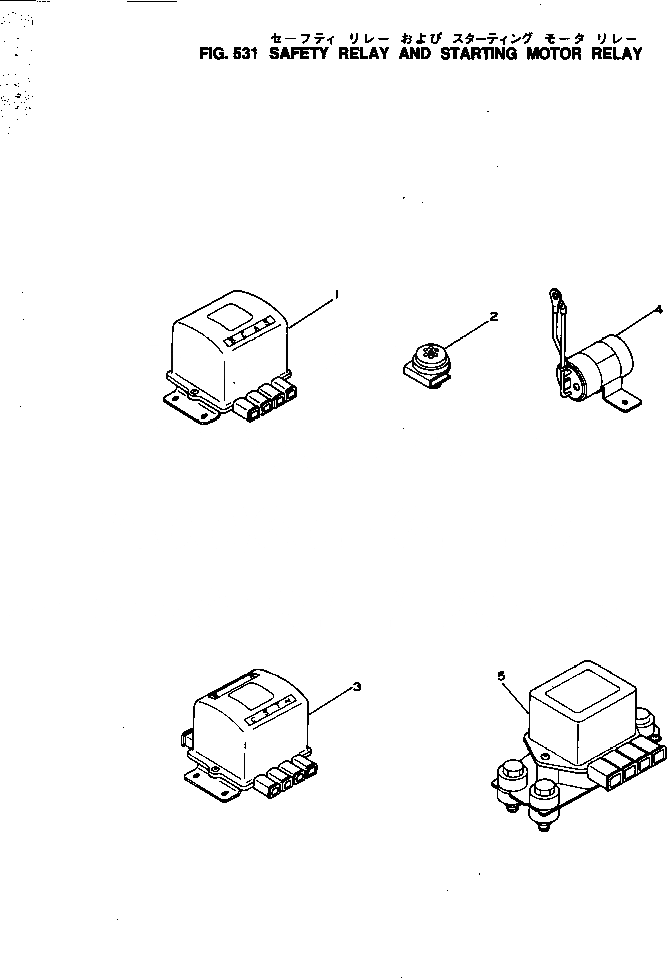 Схема запчастей Komatsu 4D130-1B - БЕЗОПАСН. РЕЛЕ И СТАРТЕР РЕЛЕ ОХЛАЖД-Е И ЭЛЕКТРИКАS