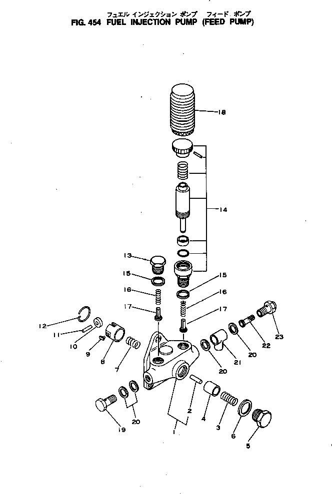 Схема запчастей Komatsu 4D130-1G-V - ТОПЛ. НАСОС (ПОДКАЧИВАЮЩ. НАСОС) ТОПЛИВН. СИСТЕМА