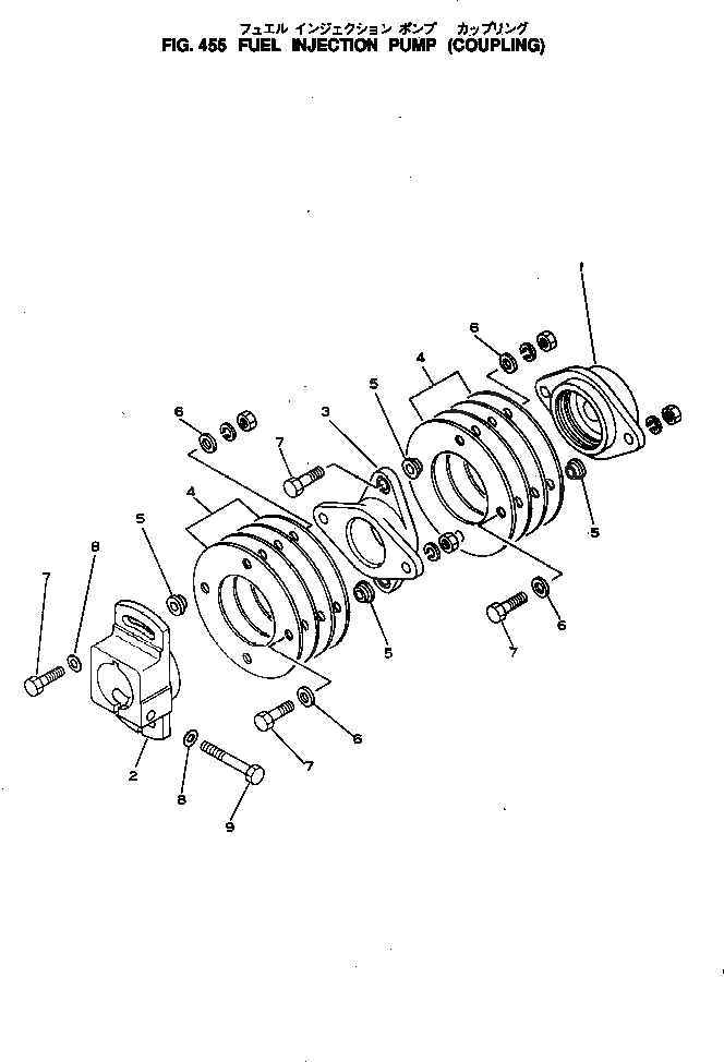 Схема запчастей Komatsu 4D130-1G-V - ТОПЛ. НАСОС (СОЕДИНЕНИЕ) ТОПЛИВН. СИСТЕМА