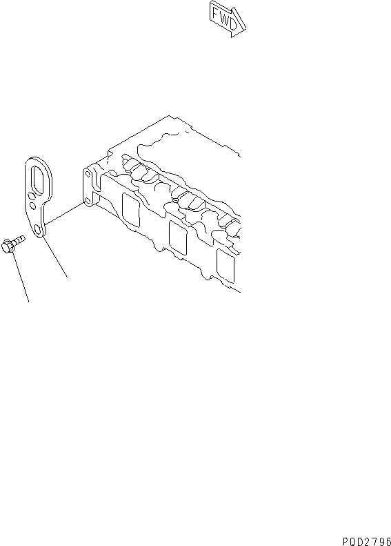 Схема запчастей Komatsu 4D88E-3F - ЗАДН. ПОДВЕСН. КРОНШТЕЙН(№8-) ДВИГАТЕЛЬ