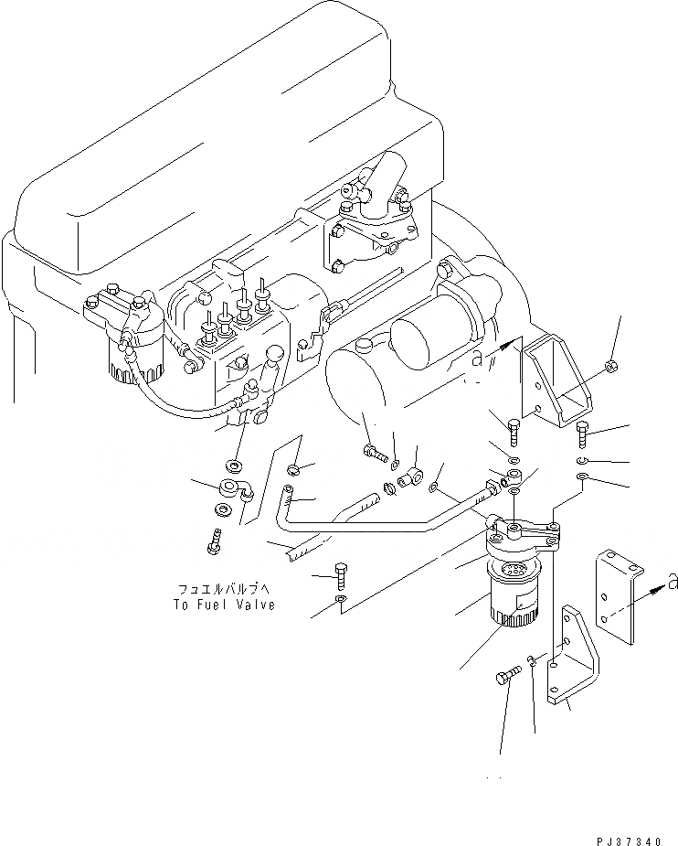 Схема запчастей Komatsu 4D94-2G - ДОПОЛН. ТОПЛИВН. ФИЛЬТР. И КРЕПЛЕНИЕ (TROPICAL ЗАПЫЛЕНН  СПЕЦ-Я.) (КРОМЕ ЯПОН.) ТОПЛИВН. СИСТЕМА