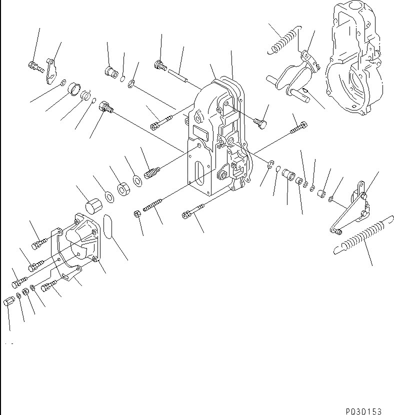 Схема запчастей Komatsu 4D94E-1A - ТОПЛ. НАСОС (РЕГУЛЯТОР) (/) (ВНУТР. ЧАСТИ) ДВИГАТЕЛЬ