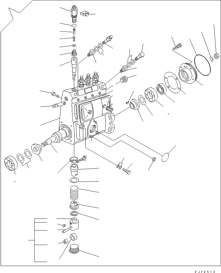Схема запчастей Komatsu 4D94E-1BD-F - ТОПЛ. НАСОС (ЛИНИЯ ТИП) (ОПЦИОНН.) ДВИГАТЕЛЬ
