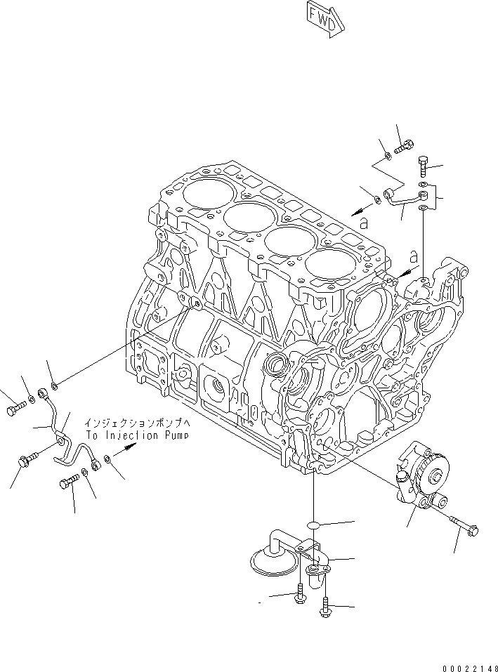 Схема запчастей Komatsu 4D94LE-2Z-BB - СМАЗЫВ. НАСОС (ДЛЯ TОБОД КОЛЕСАMING DOZER) ДВИГАТЕЛЬ