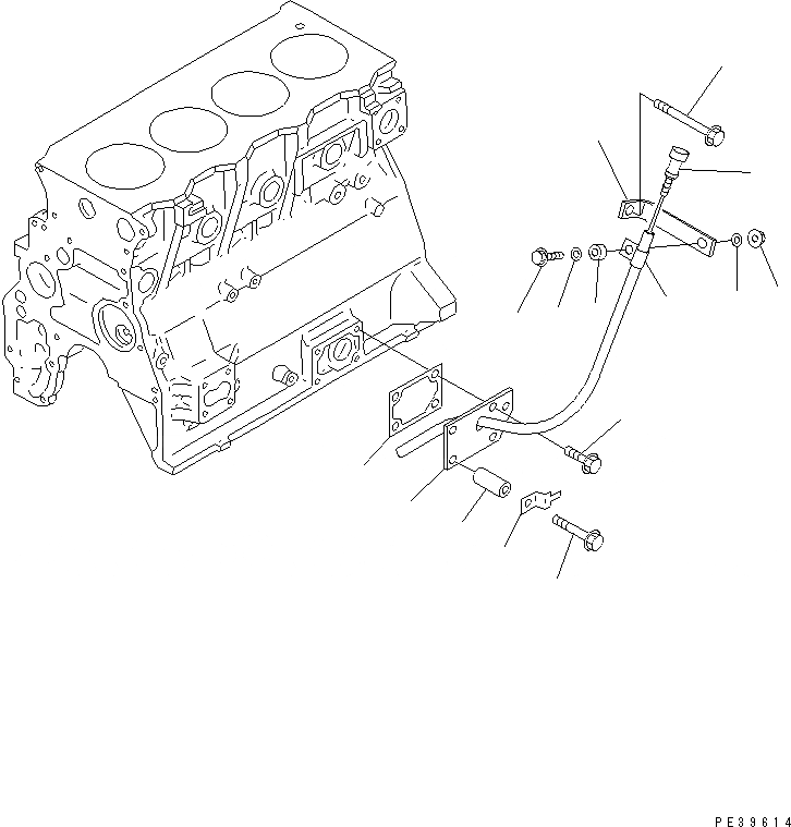 Схема запчастей Komatsu 4D95L-1GG-BW - МАСЛ. ЩУП ДВИГАТЕЛЬ