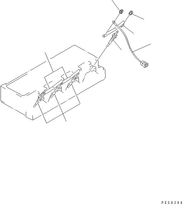 Схема запчастей Komatsu 4D95L-1GG-B - СВЕЧИ ДВИГАТЕЛЬ