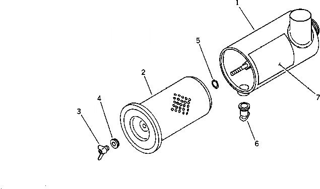 Схема запчастей Komatsu 4D95L-1Z - ВОЗДУХООЧИСТИТЕЛЬ ГОЛОВКА ЦИЛИНДРОВ
