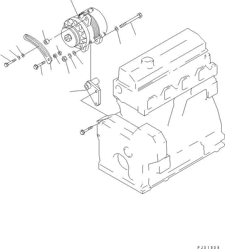 Схема запчастей Komatsu 4D95L-W-1B - ГЕНЕРАТОР И КРЕПЛЕНИЕ (A)(№779-) ЭЛЕКТРИКА