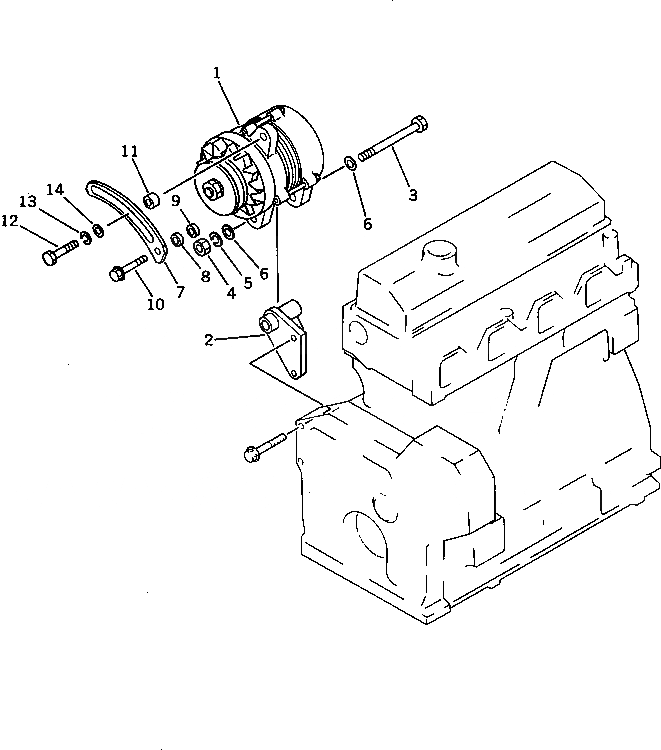 Схема запчастей Komatsu 4D95L-W-1B - ГЕНЕРАТОР И КРЕПЛЕНИЕ (A)(№779-) ЭЛЕКТРИКА