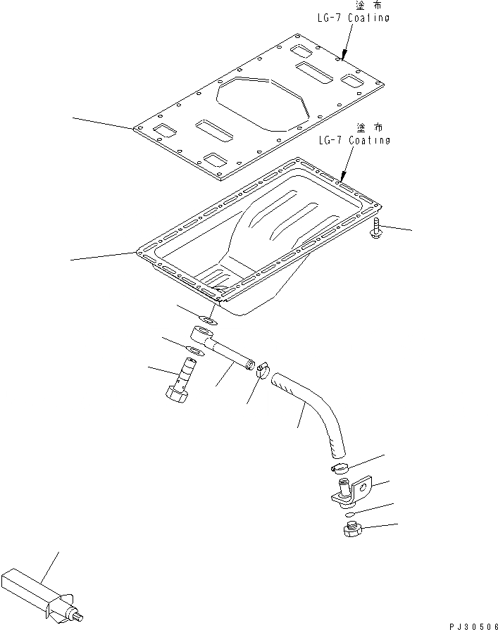Схема запчастей Komatsu 4D95L-W-1E - МАСЛЯНЫЙ ПОДДОН БЛОК ЦИЛИНДРОВ