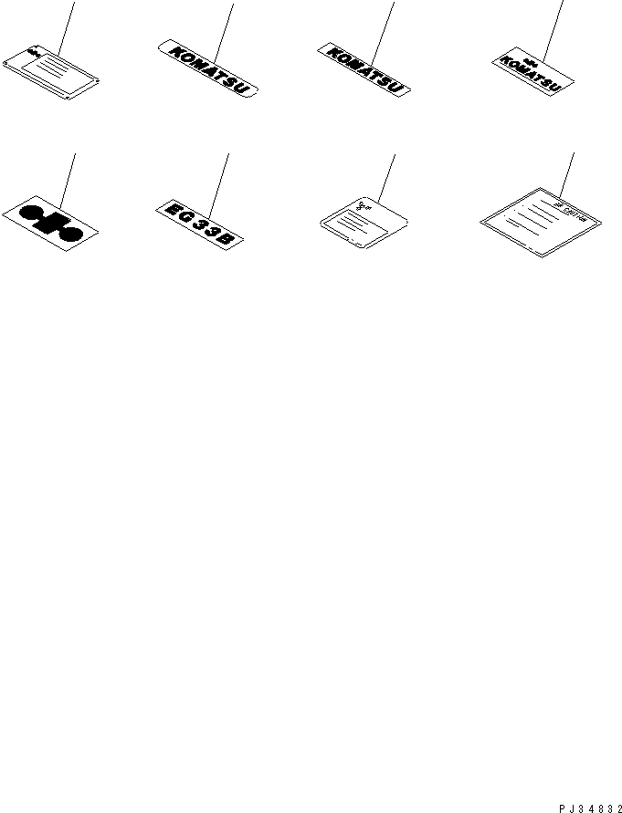 Схема запчастей Komatsu 4D95L-W-1D-B - МАРКИРОВКА ИНСТРУМЕНТ¤ МАРКИРОВКА И ДВИГАТЕЛЬ КОМПЛЕКТ