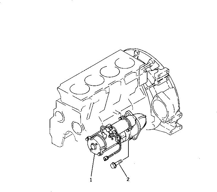 Схема запчастей Komatsu 4D95L-1Q-B - СТАРТЕР И КРЕПЛЕНИЕ ЭЛЕКТРИКА