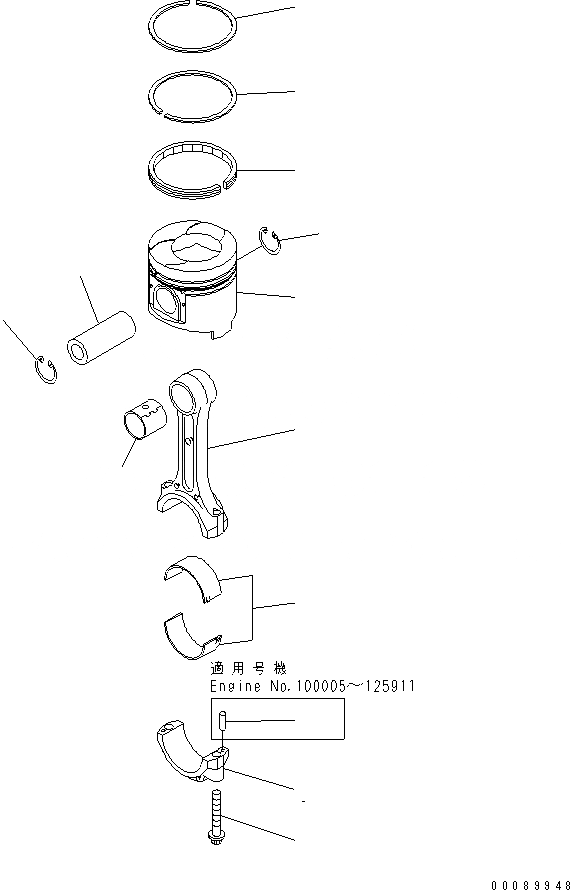 Схема запчастей Komatsu 4D95LE-2C - ПОРШЕНЬ ДВИГАТЕЛЬ