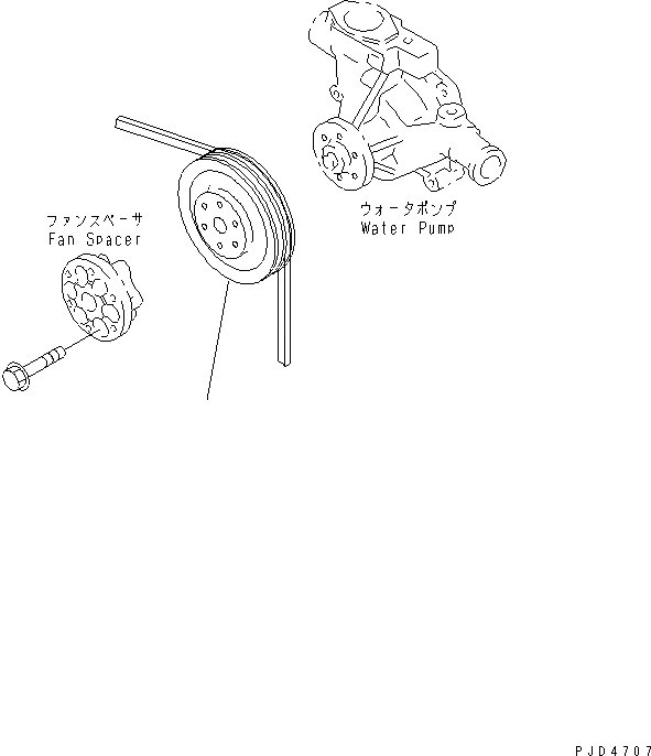Схема запчастей Komatsu 4D95LE-2C - ШКИВ ВОДЯН. ПОМПЫ (НЕ ЗАКАЛЕНН. ШКИВ) (КРОМЕ ЯПОН.)(№8-) ДВИГАТЕЛЬ