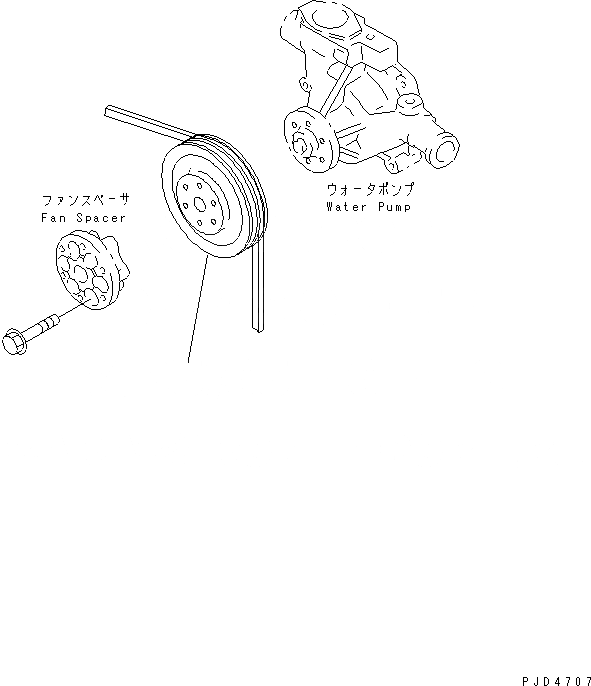 Схема запчастей Komatsu 4D95LE-2A - ШКИВ ВОДЯН. ПОМПЫ (НЕ ЗАКАЛЕНН. ШКИВ) (КРОМЕ ЯПОН.)(№8-) ДВИГАТЕЛЬ